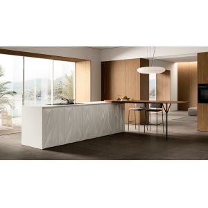 China Wood Classic White Kitchen Cabinets Customized Kitchen Furniture With Dinning Table on sale