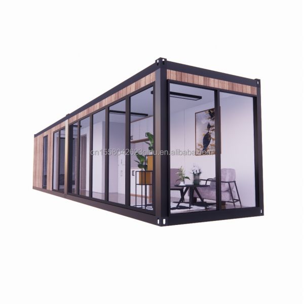 Resort Hotel Accommodation Made of Galvanized Steel Square Tubes and Modern Wooden Materials in Flat Packaging Containe