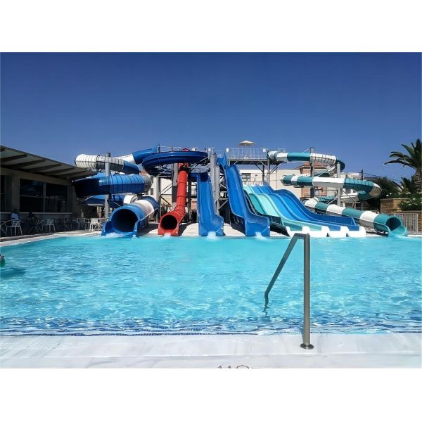 ODM Outdoor Kids Playground Equipment Playhouse Fiberglass Water Slide for Children