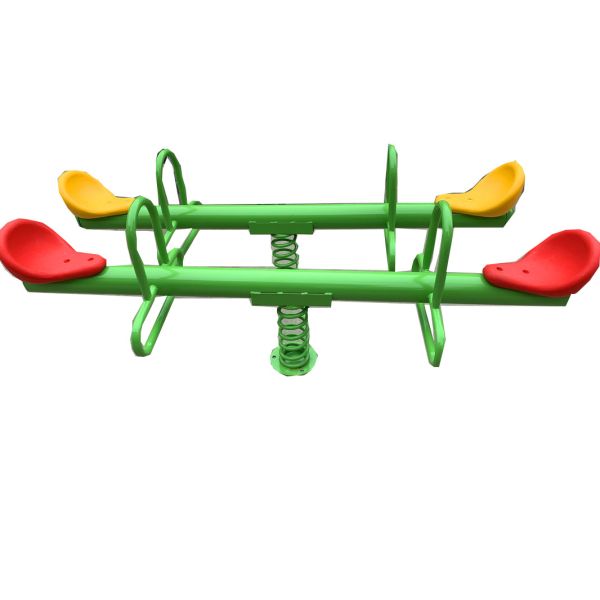 Buy Seesaw Plastic Seat Preschool Play Equipment Outdoor Galvanized Steel at wholesale prices