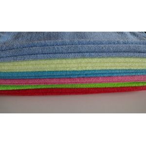 80%Polyester 20%Polyamide Light Blue Microfiber Cleaning Towel