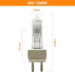 Light G22 Single Ended Halogen Lamp 80v 1200w Metal Halide Lamp Bulb 3250k