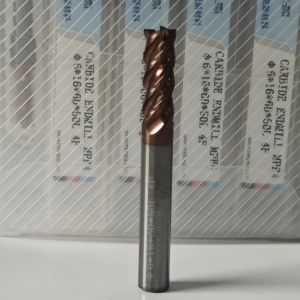 Quality MPF4 Solid Carbide 6mm Universal 4 Flutes Flat End Mill 6x16x6Dx50mm for Cutting Carbon Steel and Low-Carbon Alloy Steel for sale