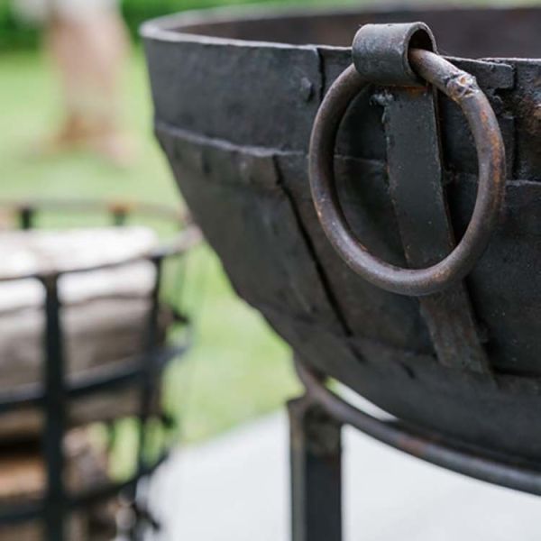 Outdoor Wood Burning Black 60-150cm Corrosion Material Corten Steel Metal Fire Bowl Outdoor Fire Pit