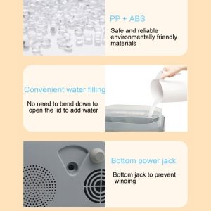 HOMEFISH 400ml Bluetooth Alarm Clock Aroma Diffuser Ultrasonic Smart Humidifier