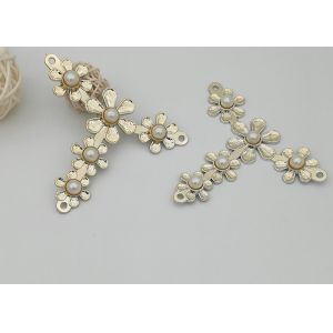 TPU Shoes Uppers Sandal Upper , T Shape Plated Flip Flop Upper With Flower