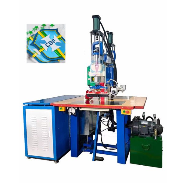 Buy Double Head Hydraulic 5KW-12KW High Frequency Embossing Machine for TPU Sheet 3D Badge Emblem Patches Making at wholesale prices