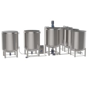 Hydraulic Lifting Vacuum Emulsifier Homogenizer 316/304 Stainless Steel Material