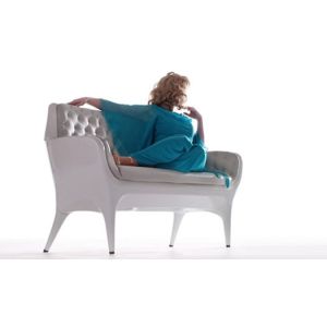 Replica Showtime Poltrona Chair Fiberglass Arm Chair Furniture , Blue White