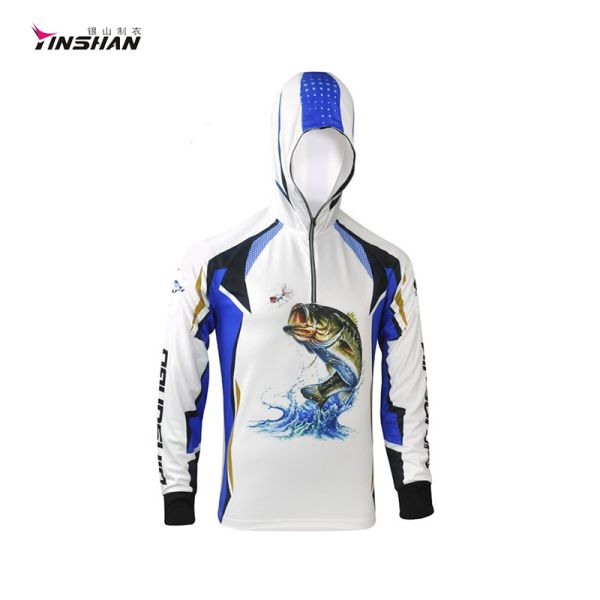Fully Sublimation Print Custom Logo 100% Polyester Quick Dry Sun Protect Fishing Suit