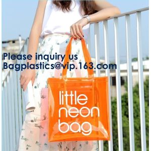 Custom Clear Pvc Lady Handbag Set Transparent Beach Tote Bag,OEM EVA PVC Zipper