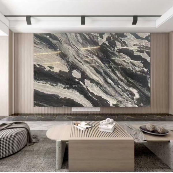 Modern Cosmic Black Granite Polished for Interior Kitchen Counter Tops and Wall Panel