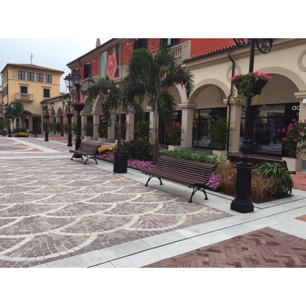 Modern Mild Steel Outdoor Table Benches Waterproof Anti Rust Durable