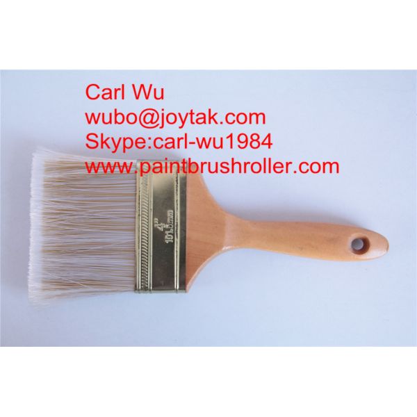 Buy Natural pure bristle Chinese bristle synthetic mix paint brush wood handle plastic handle 4 inch PB-003 at wholesale prices