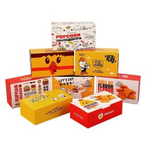 Paper Togo Fried Chicken Boxes Food Packaging Lunch Box Personalised