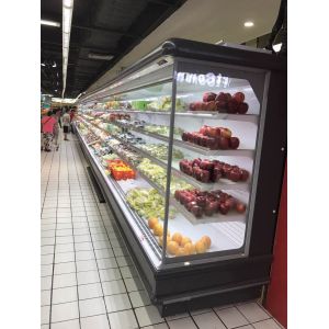 4 Layers Multideck Open Chiller With Temperd Glass Or Painted Steel Shelves