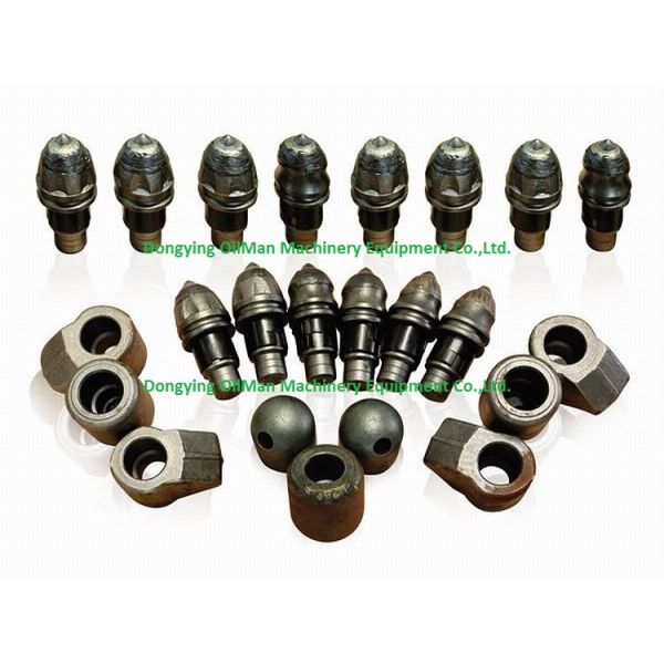 C31hd Replacement Auger Teeth , 50-54 HRC Tungsten Carbide Bullet Teeth