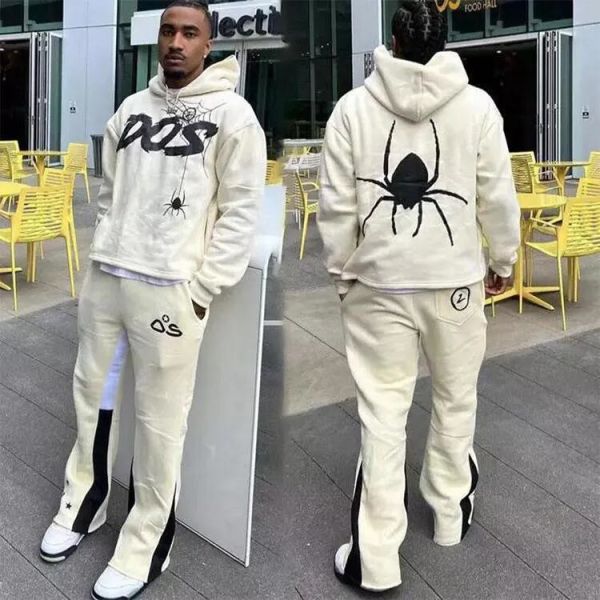100% Cotton Custom Sweat Suits Two Piece Oversized Men Hoodie French Terry