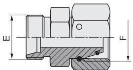 Hexagon Head DIN Bite Type Reducer Tube Adaptor with Swivel Nut Carbon Steel