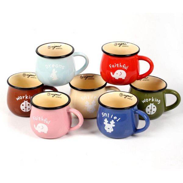 Buy colorful enamel coffee mug at wholesale prices