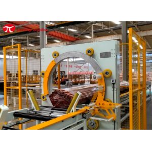 Copper tube horizontal wrapping line with end stroage system
