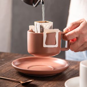 Europe Design Style Ceramic Afternoon Tea Cappuccino Cup And Saucer Set For