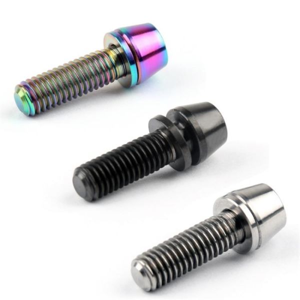 Buy M8 X 22mm Bike Steering Handlebar Black Titanium Stem Bolts at wholesale prices