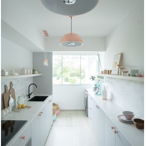 Customized Small Spaces Lacquer Kitchen Cabinet White And Gray