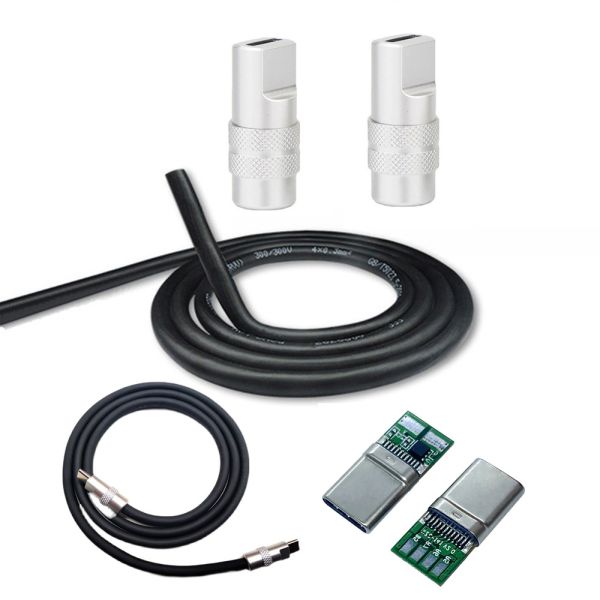 Buy DIY Kit 6mm O.D USB-C 3.1 Type C Charge Cable PD 100W Charging for Laptops Tablets Phones at wholesale prices