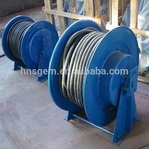 Electric Gantry Crane Spring Loaded Cable Reel , Spring Loaded Cable Spool