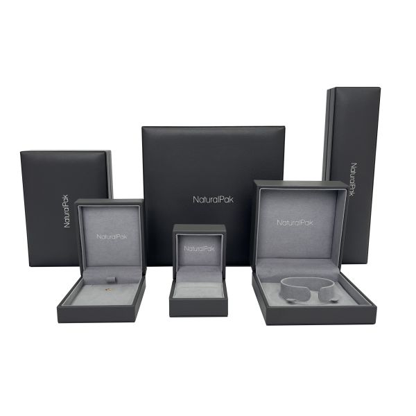 Buy Black PU Luxury Jewelry Packaging Boxes at wholesale prices