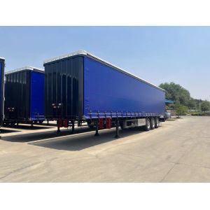 1310mm Wheel Base Dry Van Cargo Curtain Side Semi Trailer With Jost E100 Landing