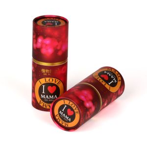 Gold Stamping Cosmetic Cardboard Tube Packaging Attractive Rolled Edge