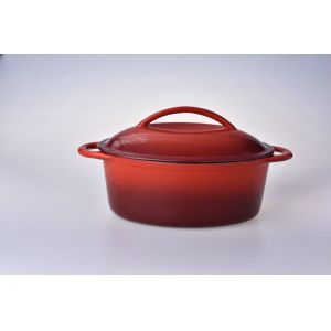Quality Enamel oval cast iron casserole for sale