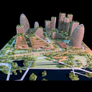 Study Competition Model - NBBJ 1/300 Tencent Da Chan Bay Competition Model