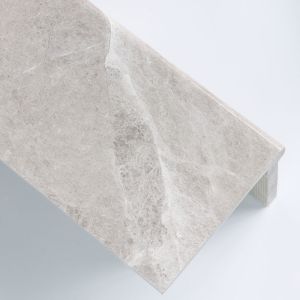Firebrick Stair Ceramic Tiles , Gray Granite Tiles For Staircase