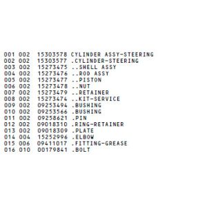 Terex OEM bushing 9253566 for steering cylinder 15303578