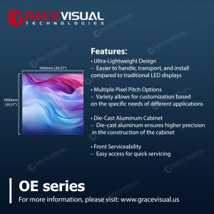 OE Series: 5000nits IP65 Fixed-Install Panels EU Stock – Lightweight 23.5kg for