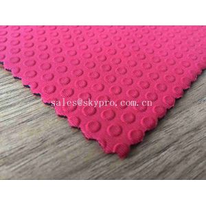 2mm Red Neoprene Fabric Roll with Both Nylon Embossed Production For Clothing