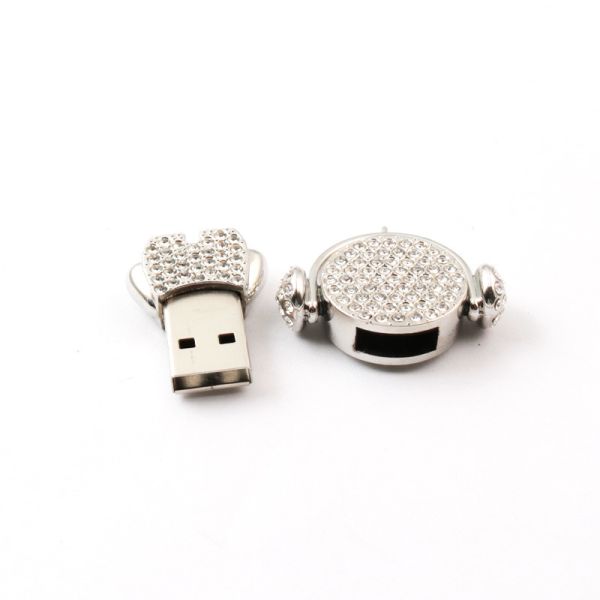 Cute Musician Necklace 16gb Crystal Usb Stick 20mbs