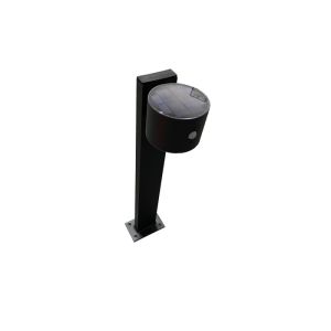 IP65 Round Outdoor Solar Post Lights 1W Anthracite Finished