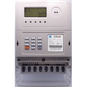 Lightening Protection STS Prepaid Meters , Backlit LCD 3 Phase Kwh Meter