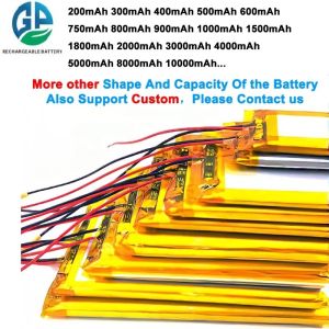 Rechargeable KC 552855 Lithium Polymer Battery Pack 1000mah 3.7v