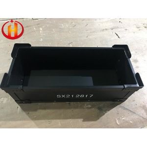 Printable Corrugated Plastic Storage Boxes Custom Black Anti Static