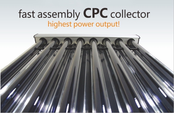 CPC heat pipe solar thermal collector