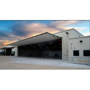 Customizable Commercial Steel Frame Building Metal Hangar Building With Sliding