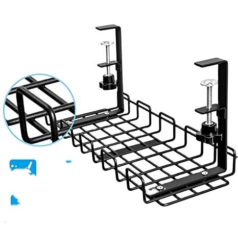 Buy Sturdy Metal Wire Organizer Under Desk Basket Desk Wire Management Cable Tray for Off at wholesale prices
