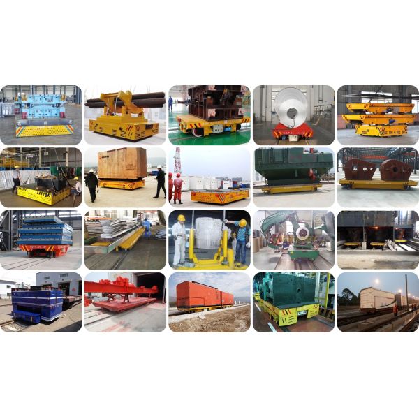 Q235 Mould Flatbed Trailer Rail Transfer Cart With Wireless Remote Controller