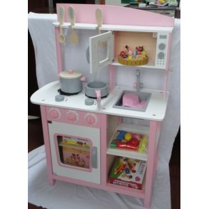 Quality Customized Cheap Play House Multifunction Luxury Kitchen Set / Sink Wooden Assembling Toy for sale