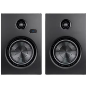 Wooden Enclosure Studio Monitor Speaker Bluetooth Powered Active Bookshelf